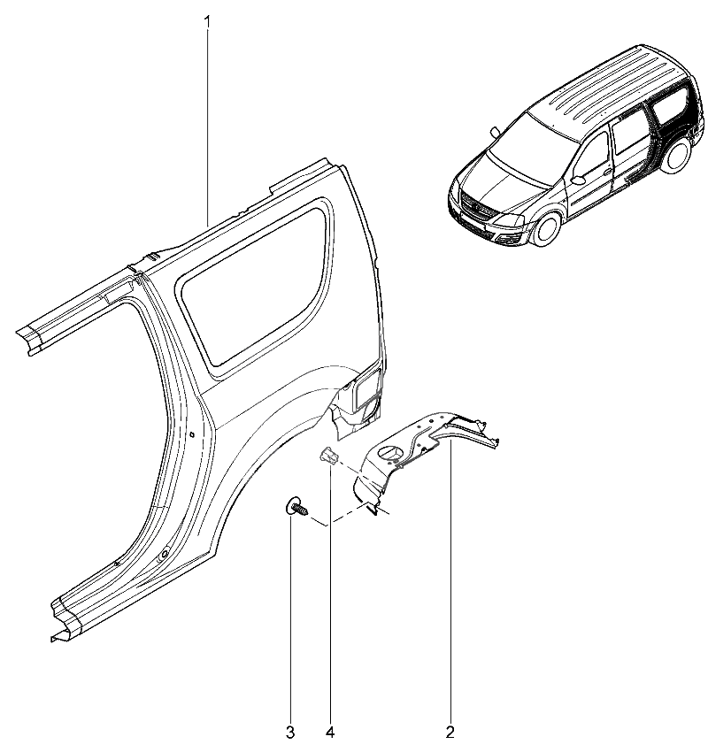Боковина задняя левая