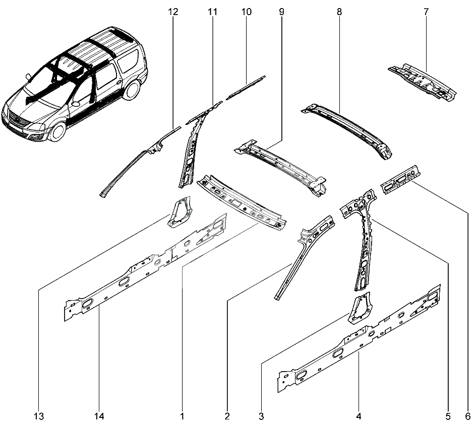Облицовка, поперечины
