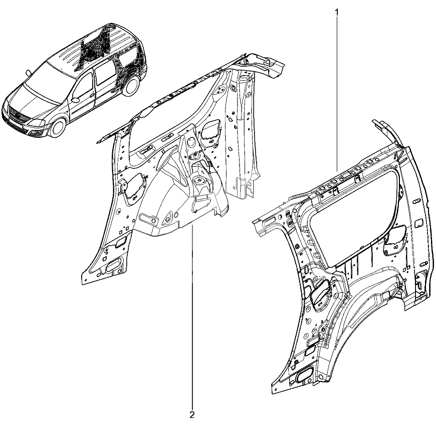 Каркас боковины внутренний