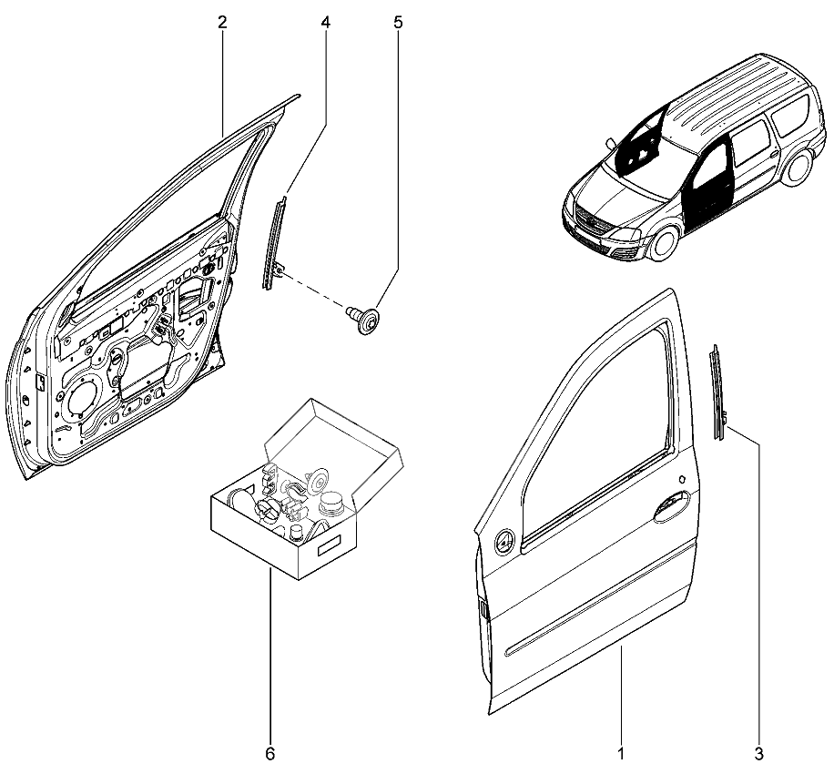 Двери передние