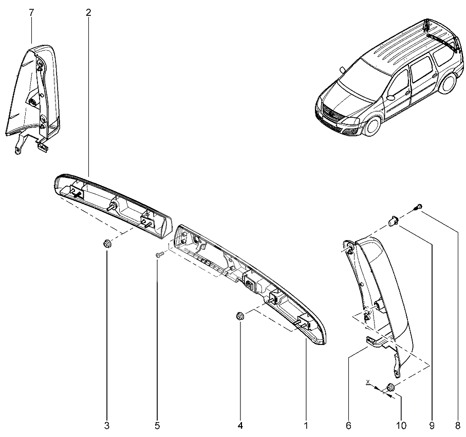Накладки задней двери