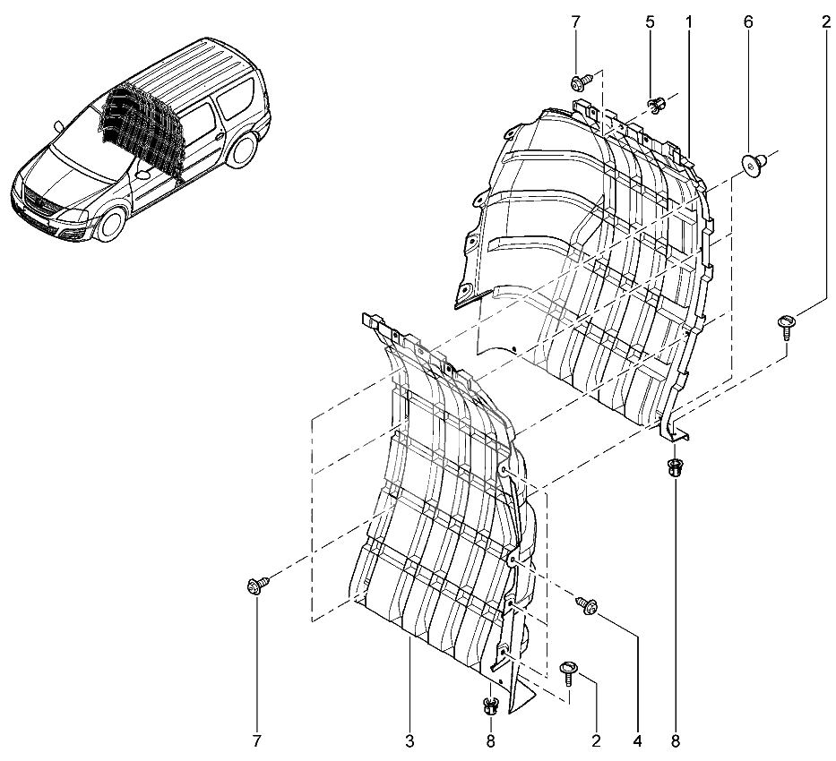 Перегородка салонная
