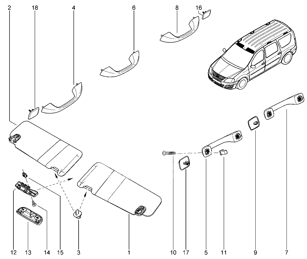 Поручни, козырьки, ключки
