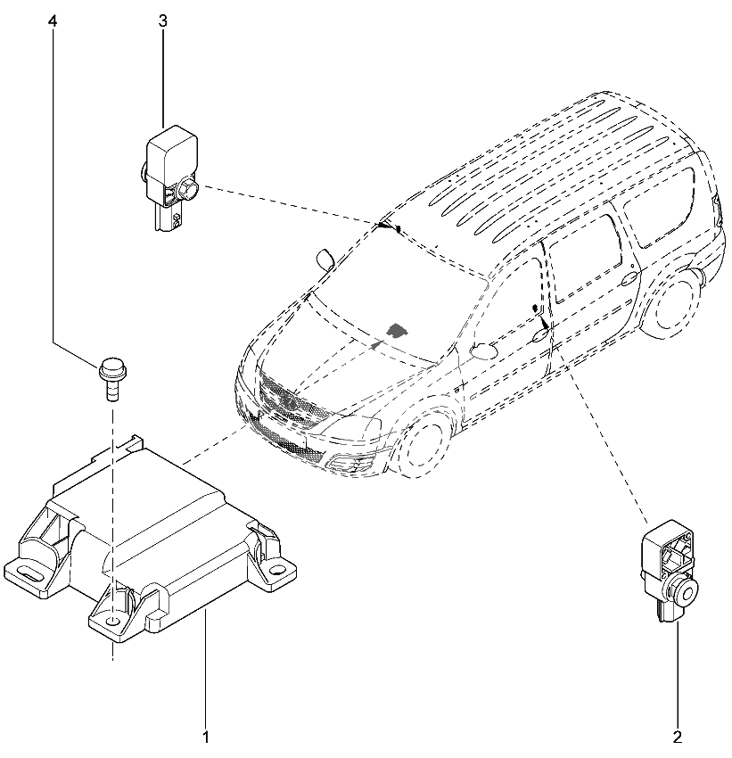 Блок управления подушками безопасности