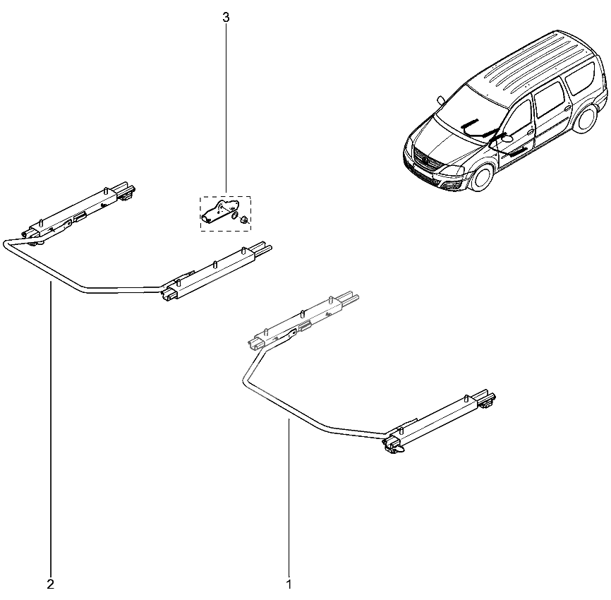 Салазки сидений передних
