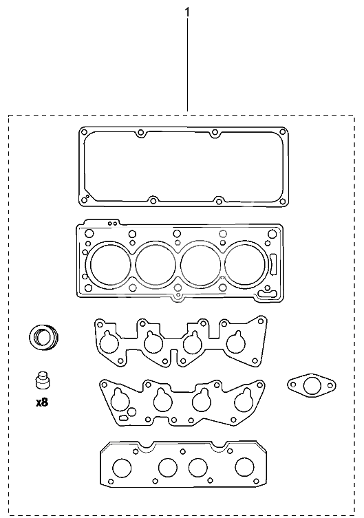 Двигатель в сборе (8 КЛ) (прокладки и др.)