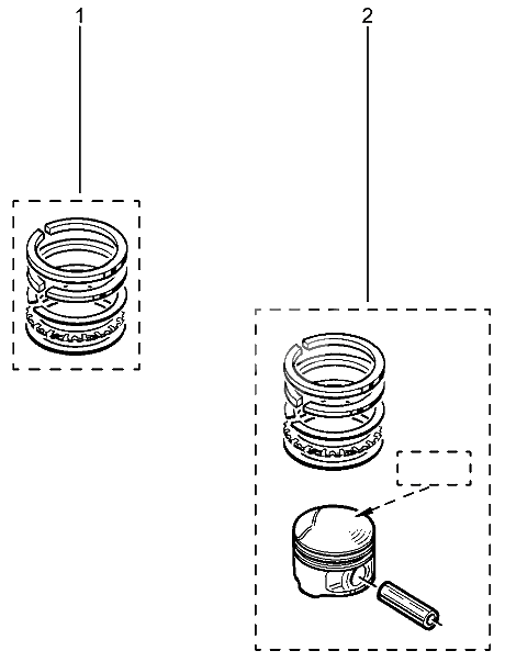 Двигатель (8 КЛ) (кольца, поршень)