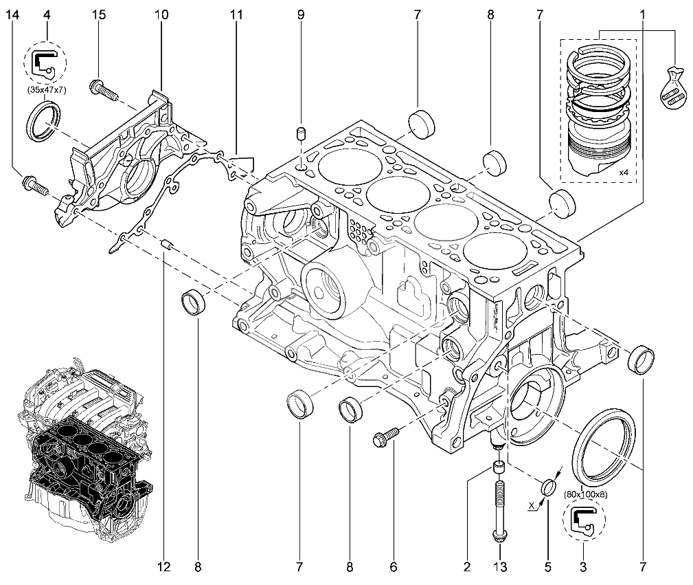 Блок цилиндров (16 КЛ)