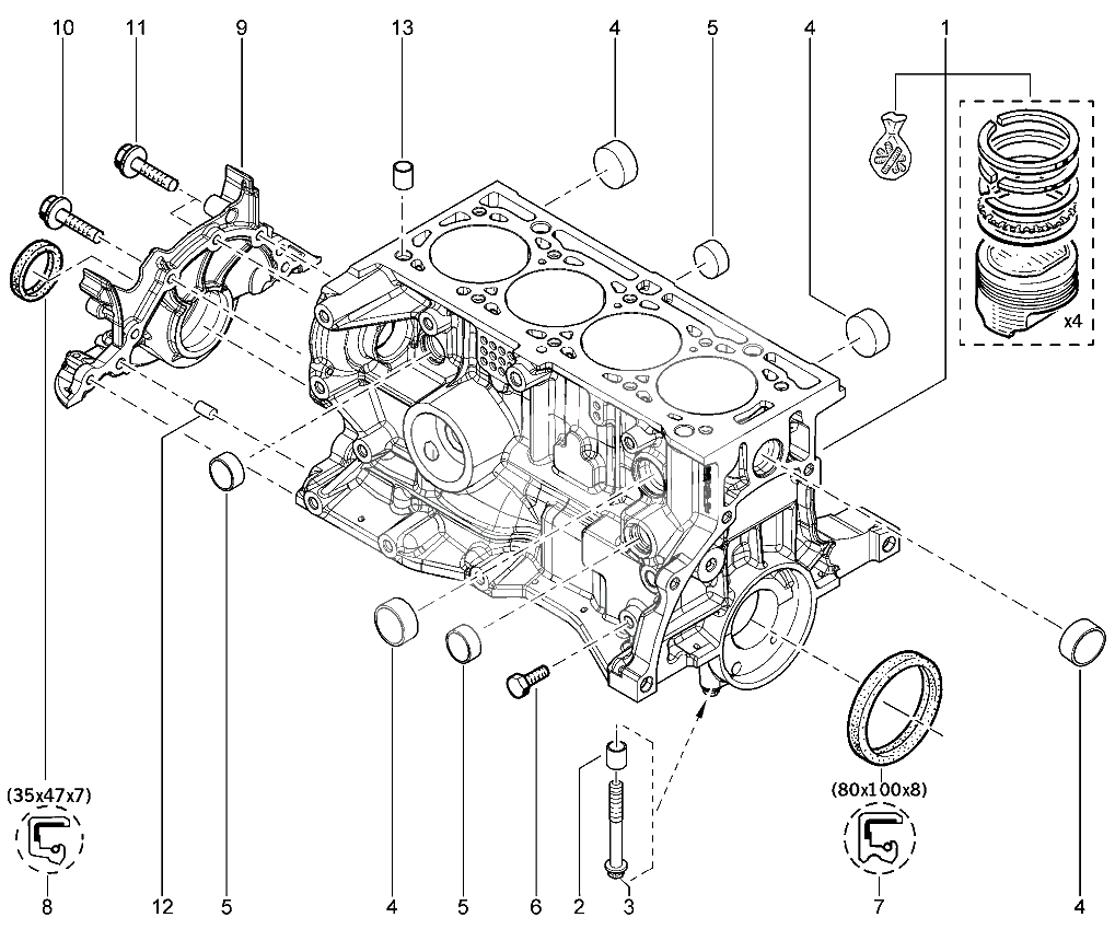 Блок цилиндров (8 КЛ)