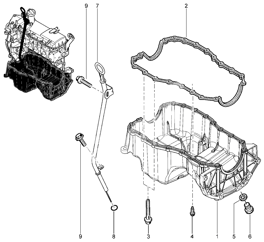 Двигатель (8 КЛ) (картер)