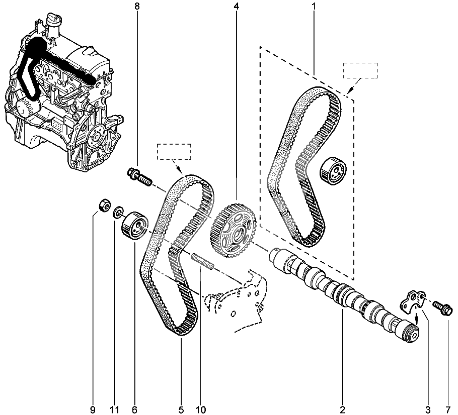 ГРМ (распредвал, ремень) (8 КЛ)