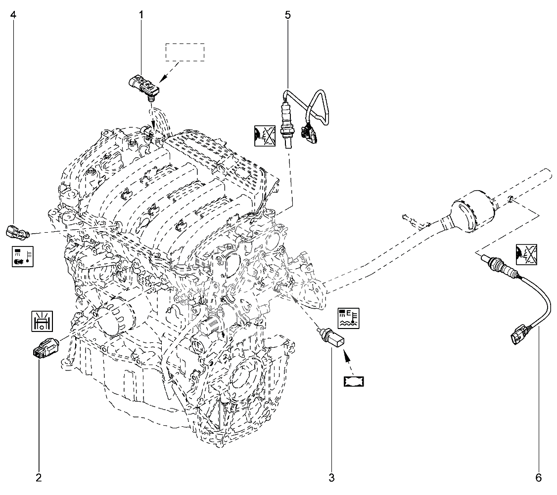 Датчик управления двигателем