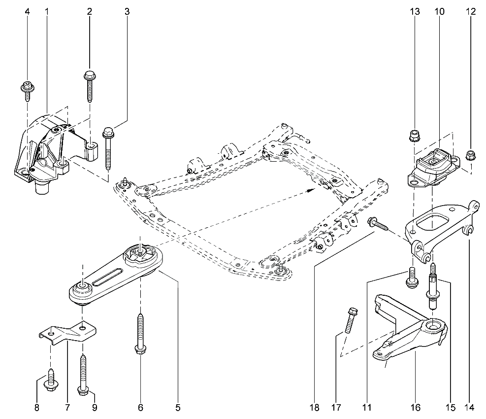 Подвеска двигателя
