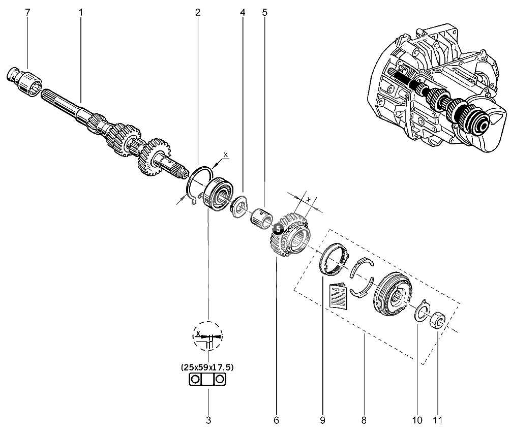 Вал первичный КПП