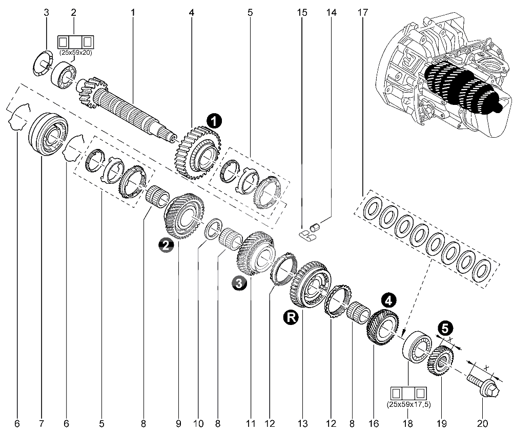 Вал вторичный КПП