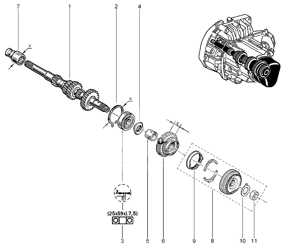 Вал первичный КПП