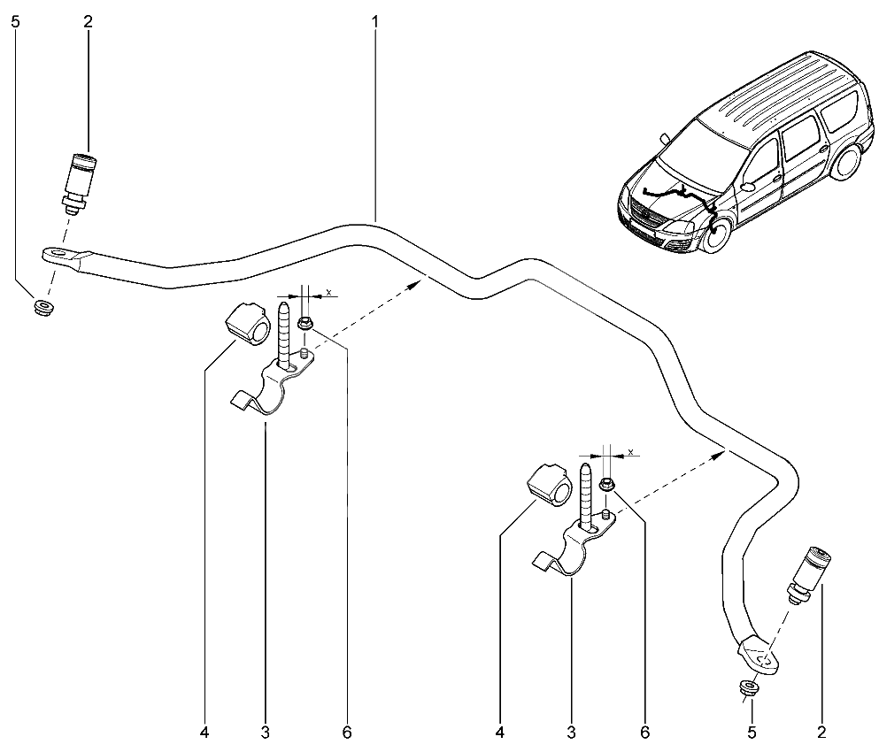Стабилизатор передний