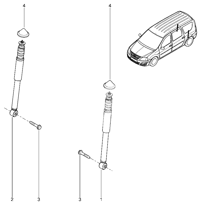 Амортизатор задний
