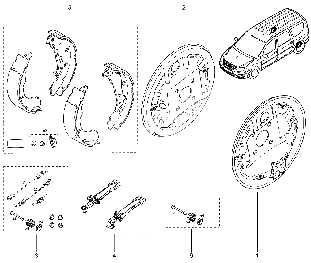 Колодка задняя