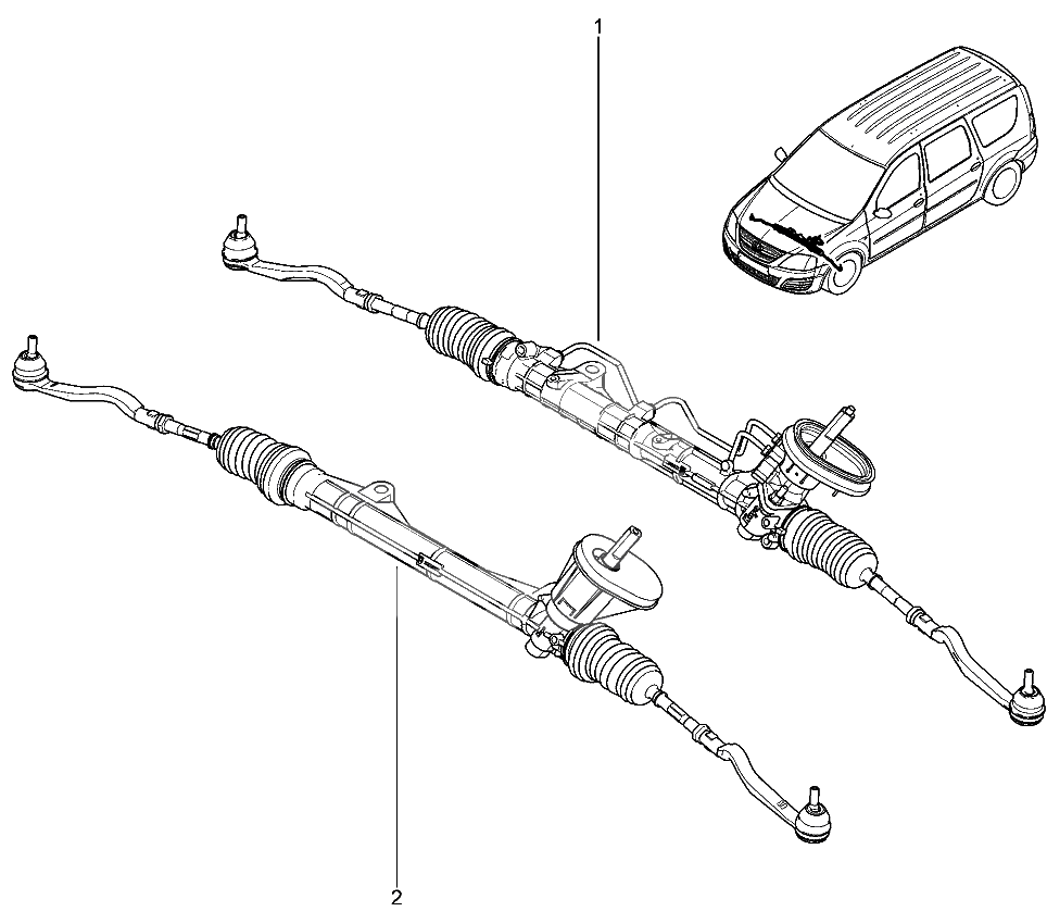 Механизм рулевой в сборе