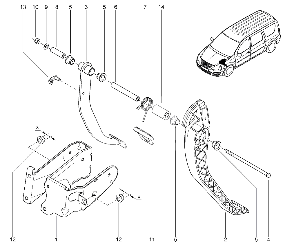 Педальный узел