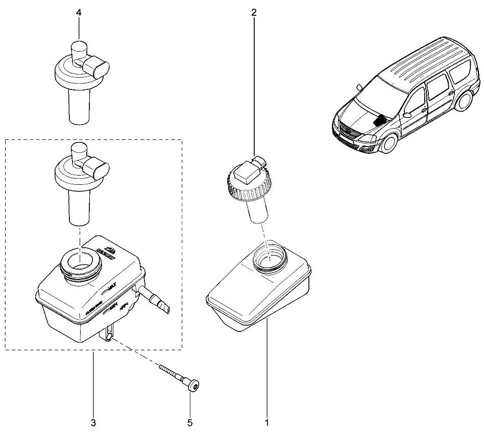 Бачок главного тормозного цилиндра