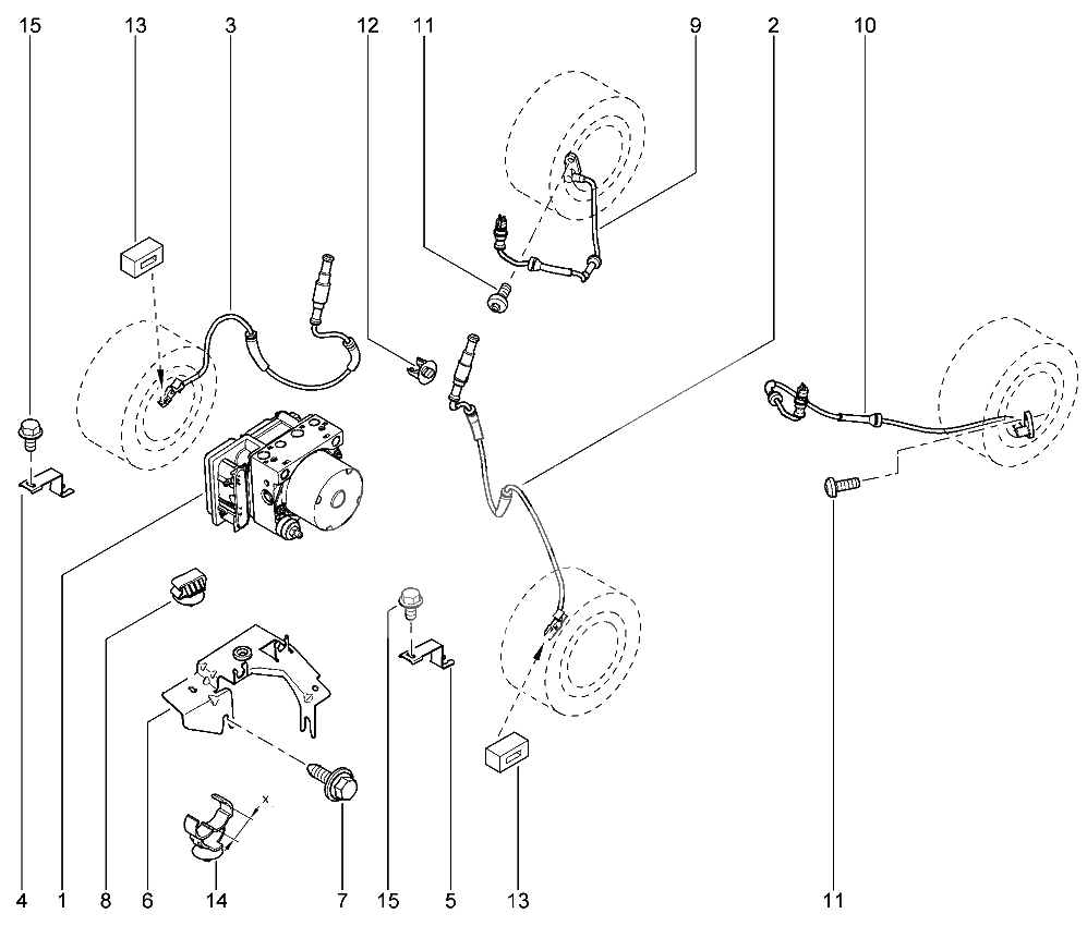 Блок и датчик ABS