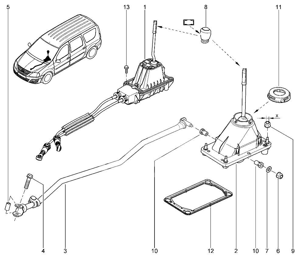 Привод выбора передач КПП