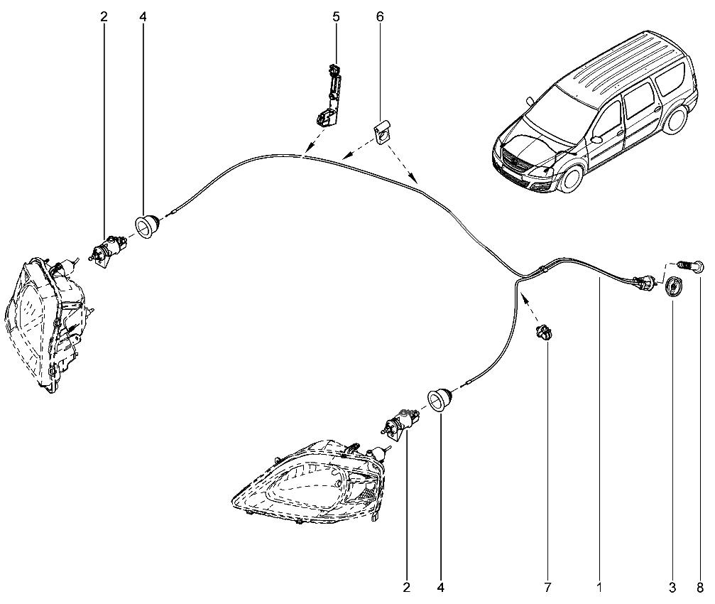 Фары передние с корректором