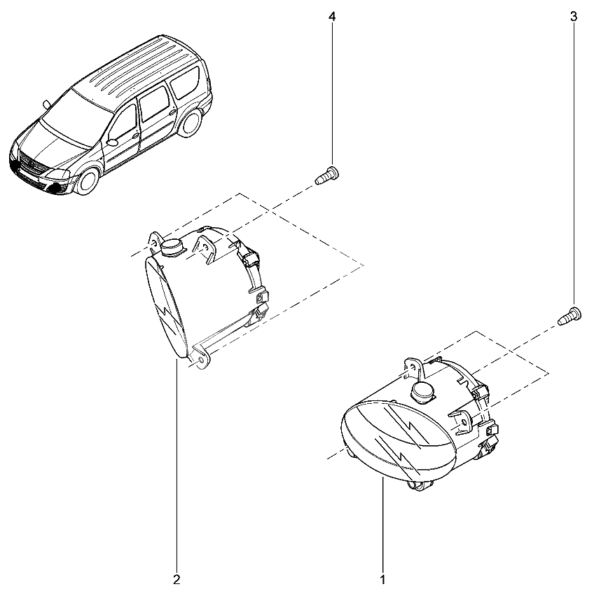 Противотуманки передние