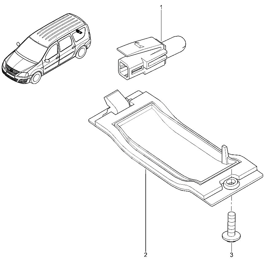 Осветитель номерного знака