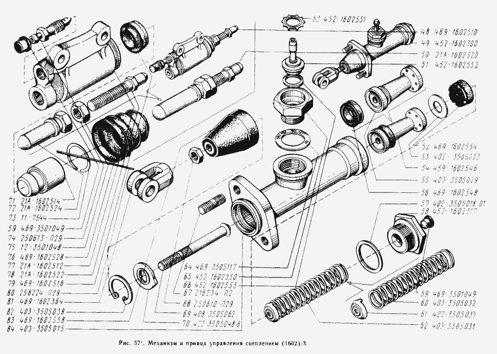 Механизм и привод управления сцеплением
