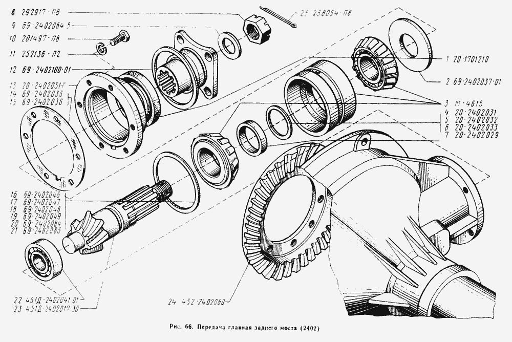 Передача главная заднего моста