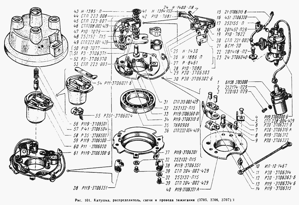 Катушка зажигания, распределитель зажигания
