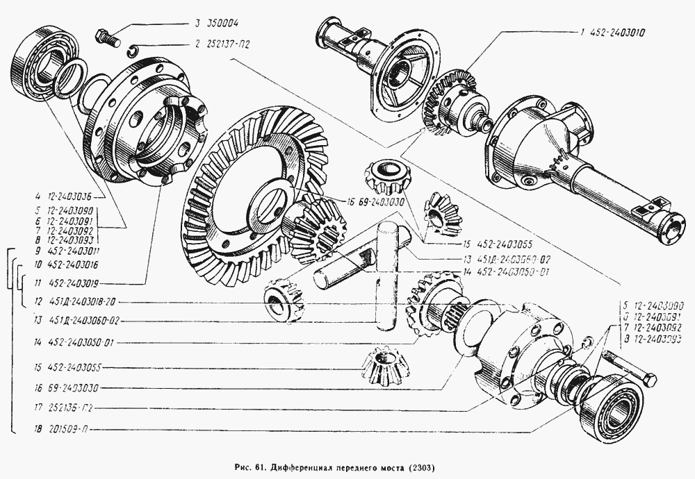 Дифференциал переднего моста