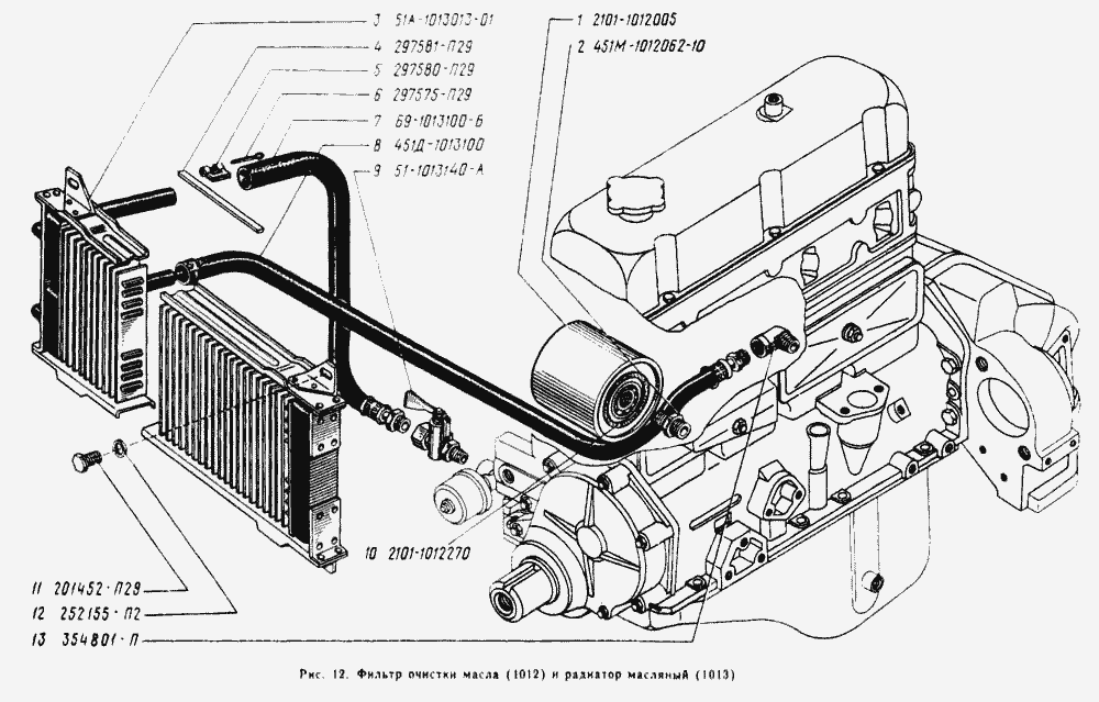 Фильтр очистки масла, радиатор масляный