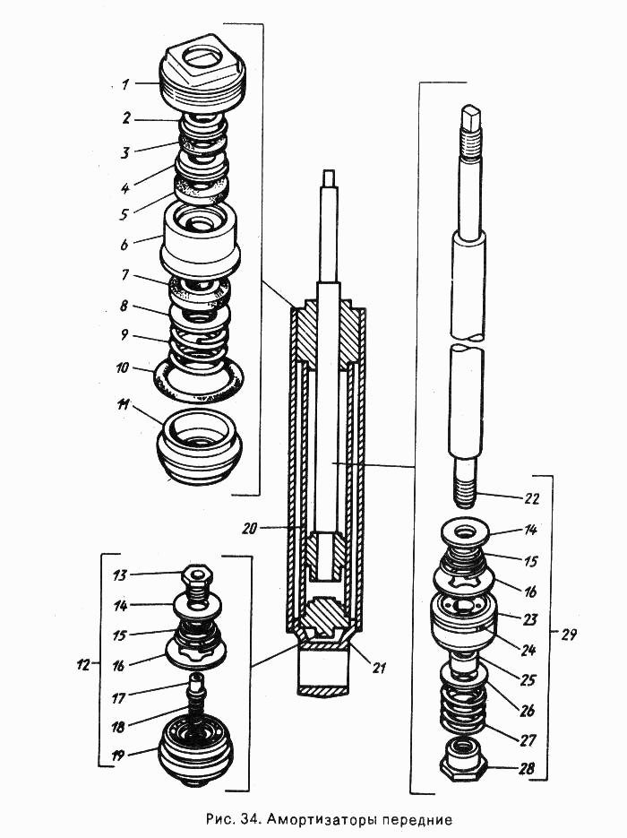 Амортизаторы передние