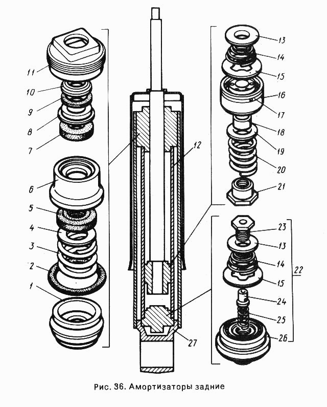 Амортизаторы задние