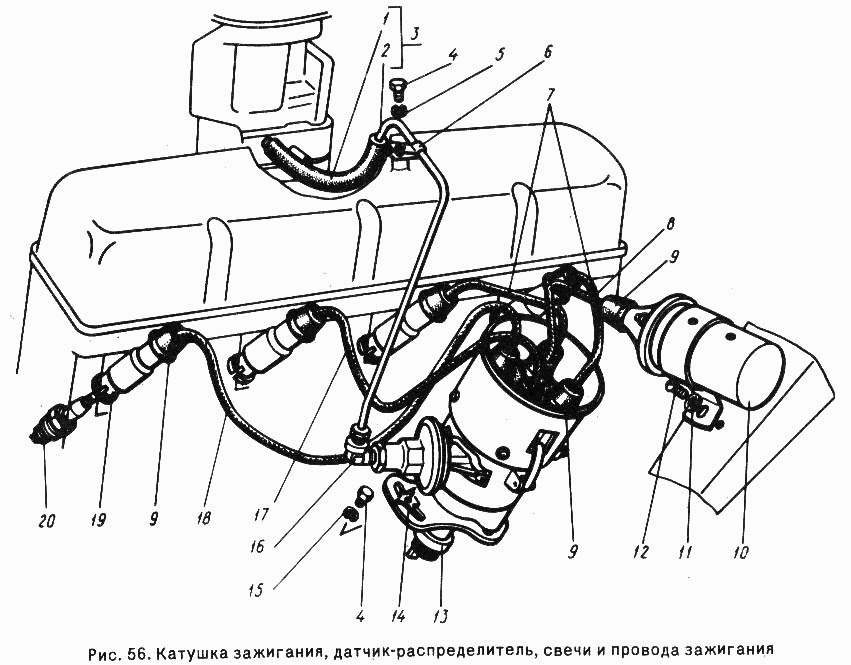 Катушка зажигания, датчик-распределитель, свечи провода зажигания