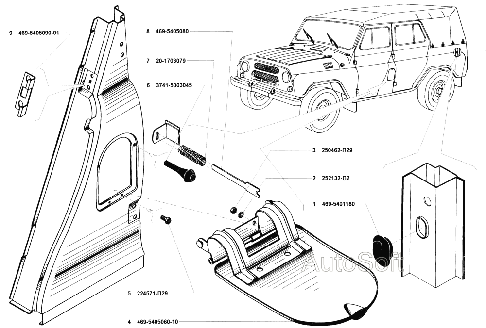 Боковина, стойка центральная