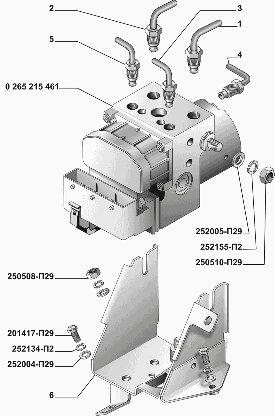 Установка гидроагрегата АБС