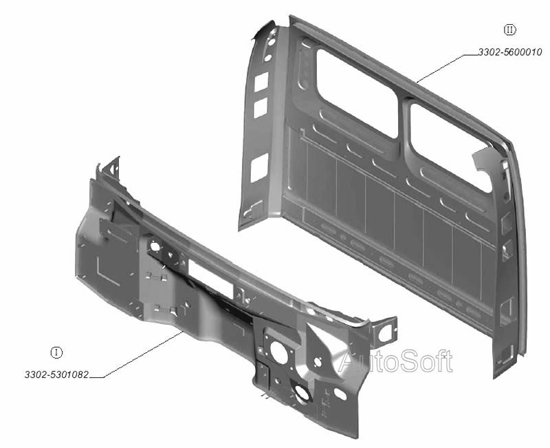 Щиток передка. Панель задка