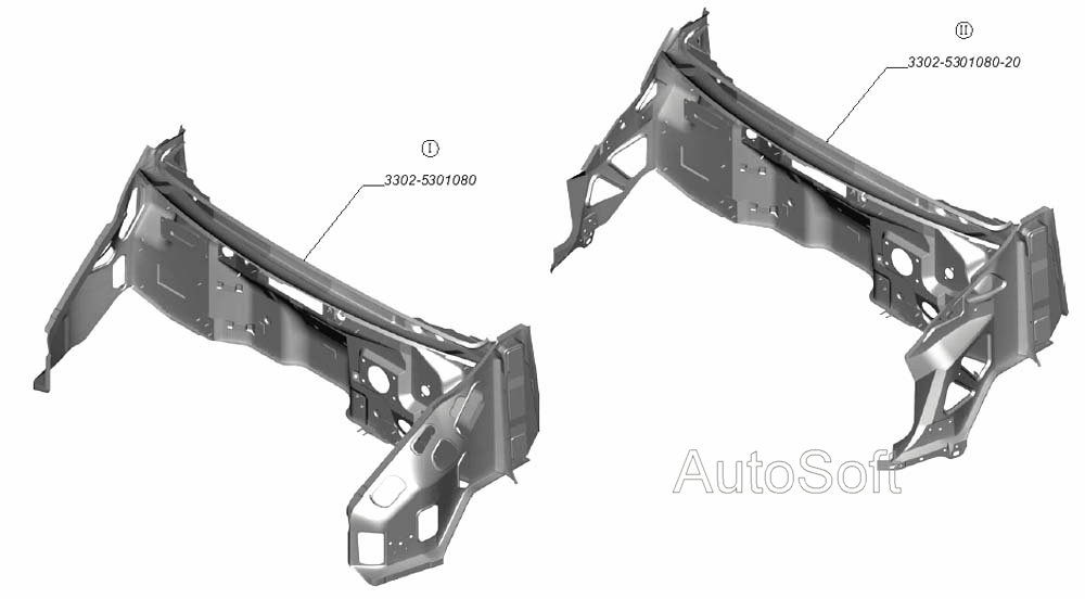 Щитки передка с боковыми панелями