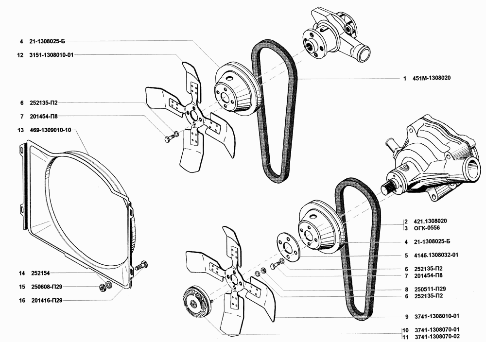 Вентилятор и кожух вентилятора