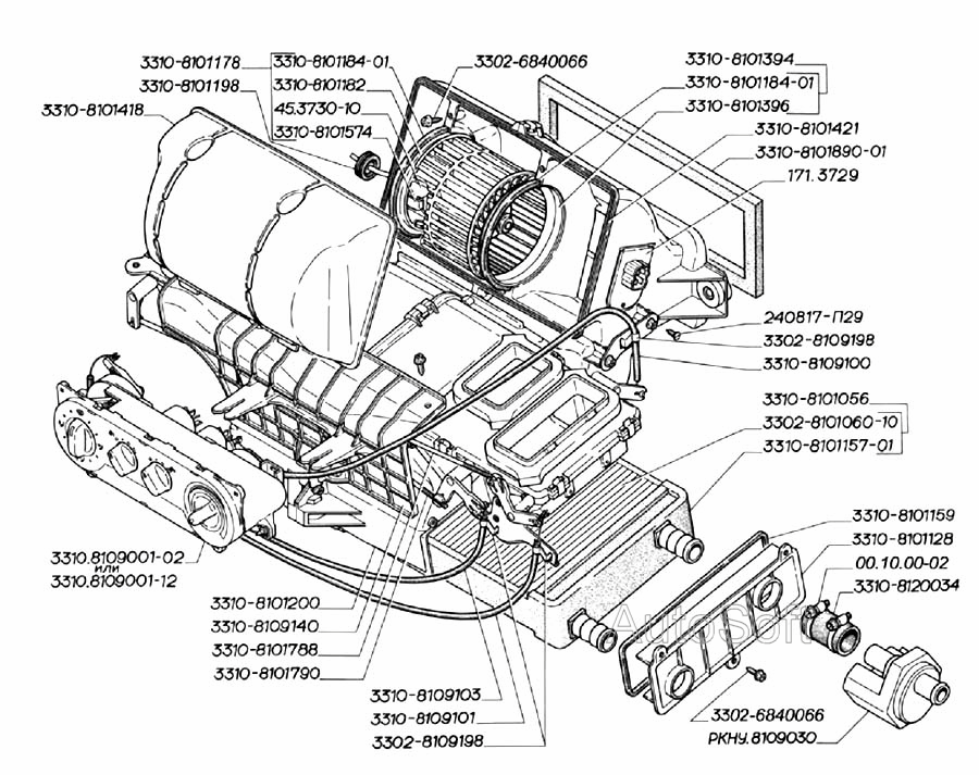 Отопитель (для автомобилей выпуска с 2003 г.)