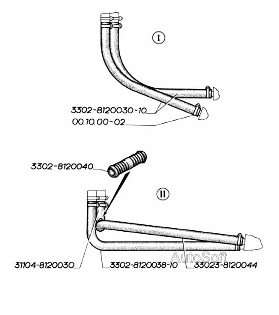 Трубопроводы отопителя