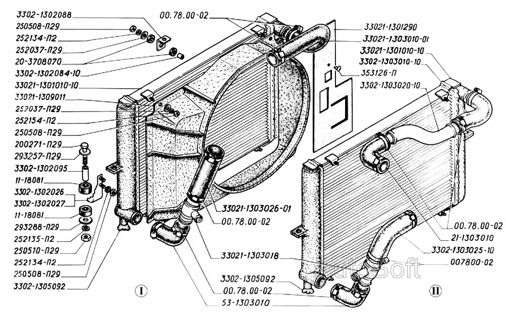Радиатор, трубопроводы и шланги (для автомобилей выпуска до 1998 г.)
