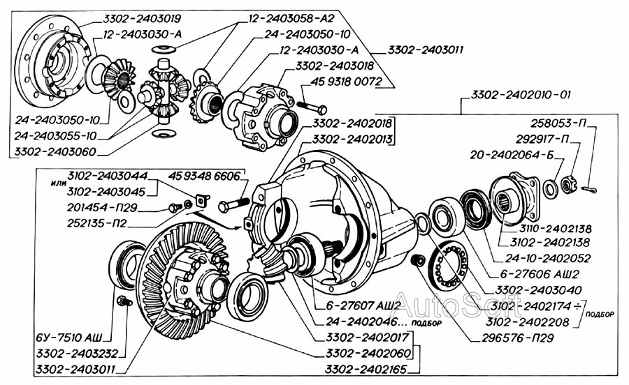 Редуктор моста с балкой типа банджо (для автомобилей выпуска с 1996 г.)