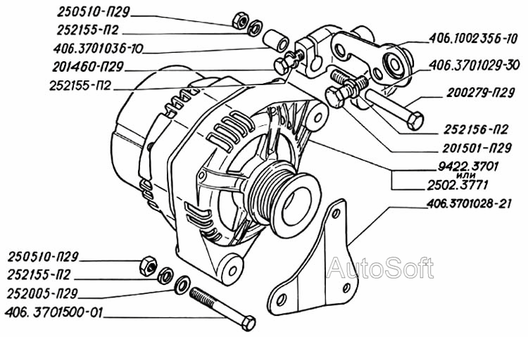Генератор двигателей ЗМЗ-406
