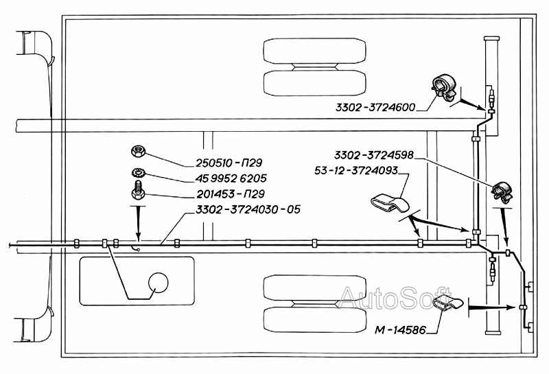 Электропровода (задняя часть автомобиля)